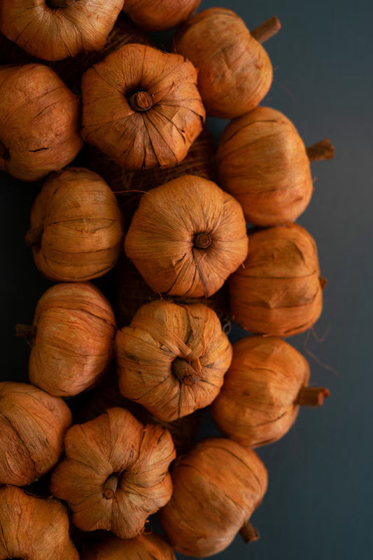 Faux Pumpkin Wreath | Fall Harvest Wreath