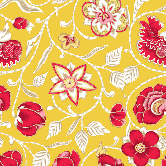 Nordic Bloom | Luxe Traditional Wallpaper