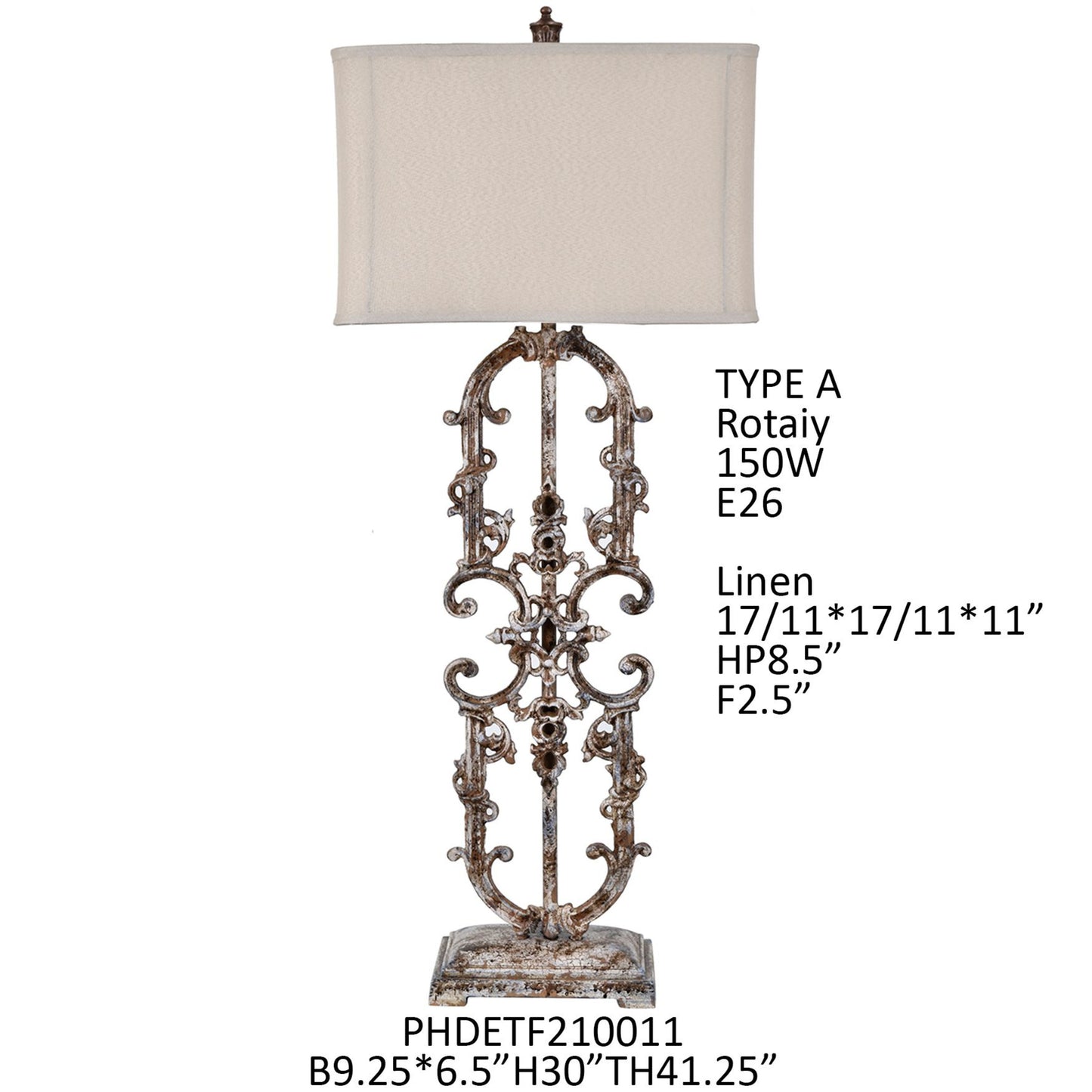Iron Filigree Lamp (Restock ETA 12/29)