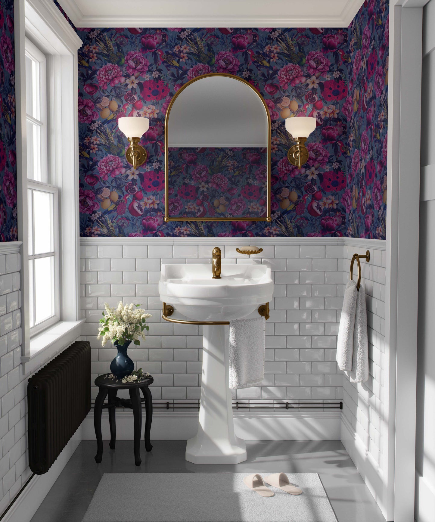 Velvet Peony | Luxe Traditional Wallpaper