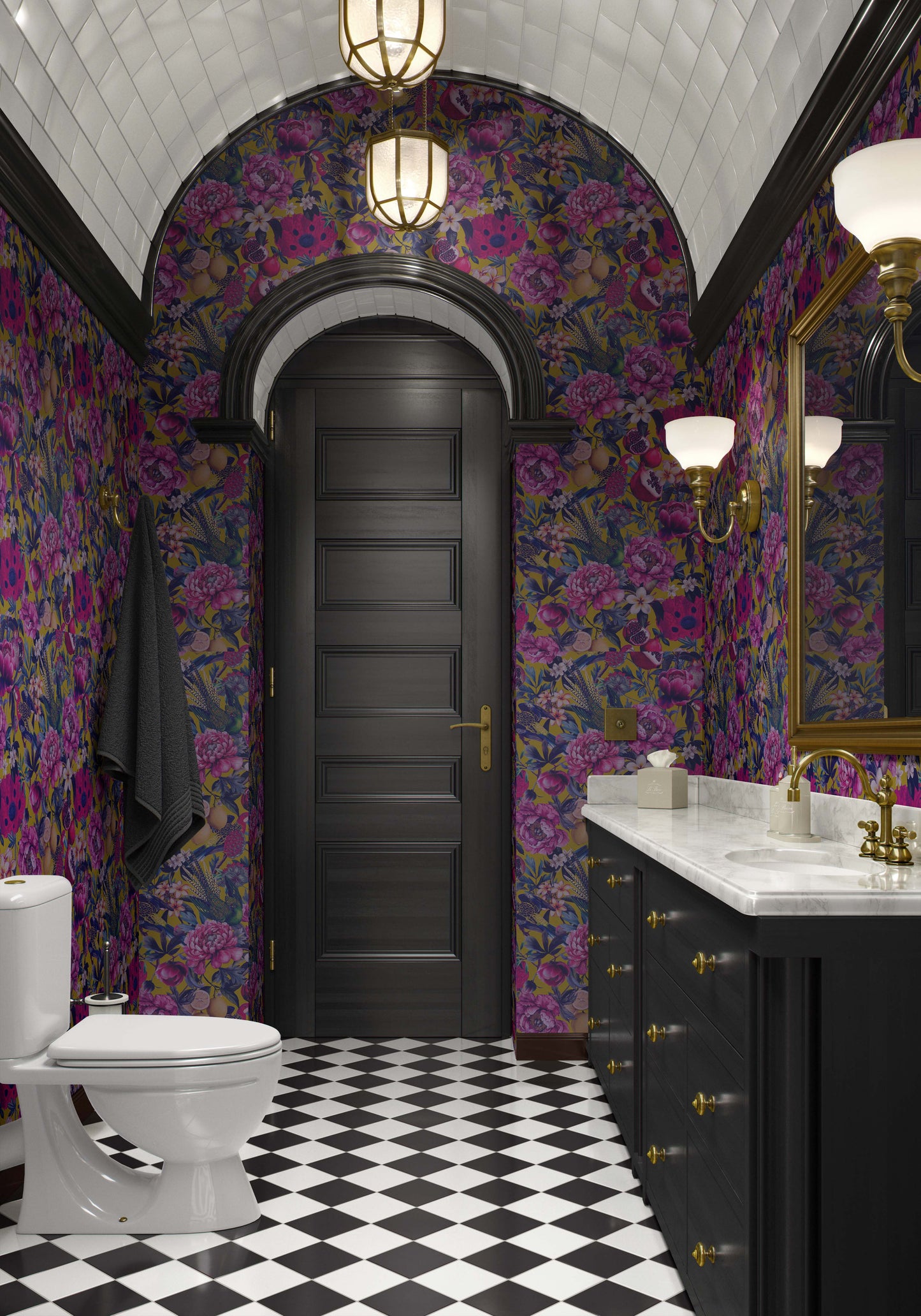 Velvet Peony | Luxe Traditional Wallpaper