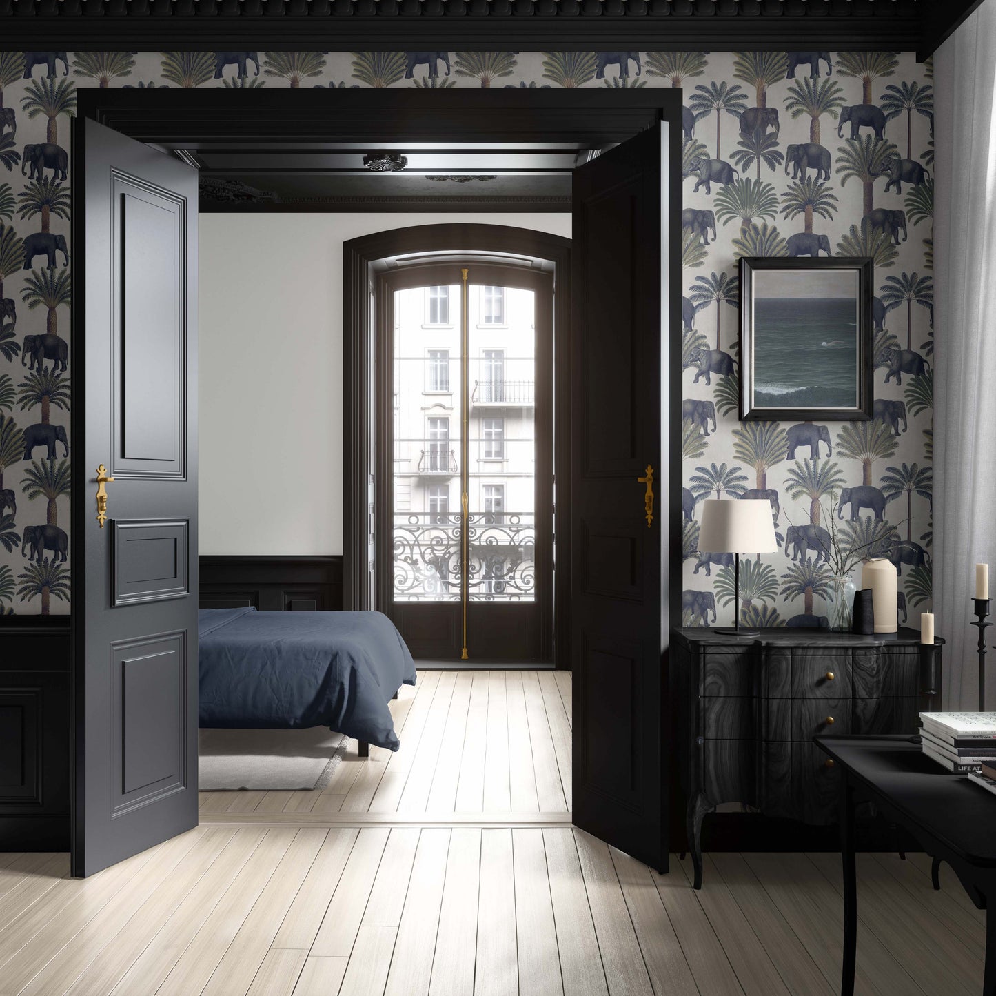 Palm Grove | Luxe Traditional Wallpaper