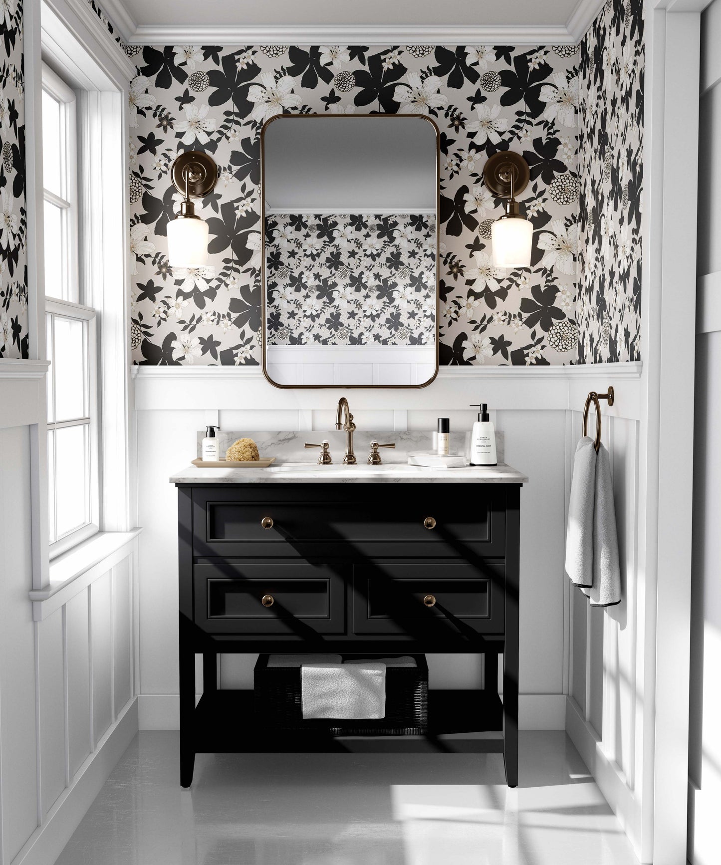 Modern Lily Garden | Commercial Type II Wallpaper