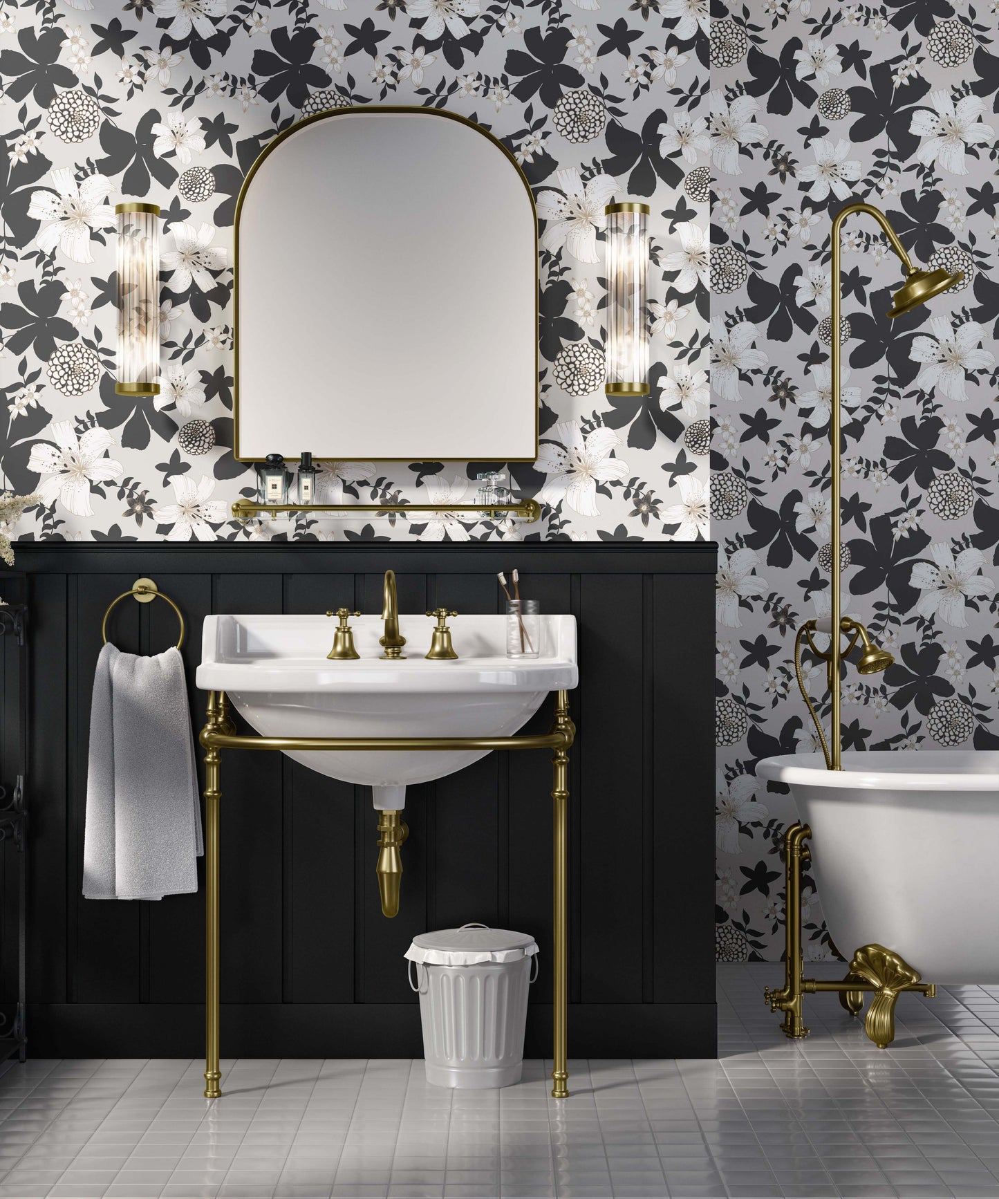 Modern Lily Garden | Commercial Type II Wallpaper