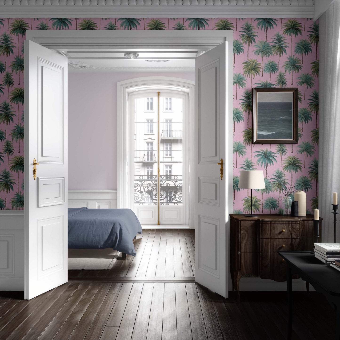 Palm Resorts | Luxe Traditional Wallpaper