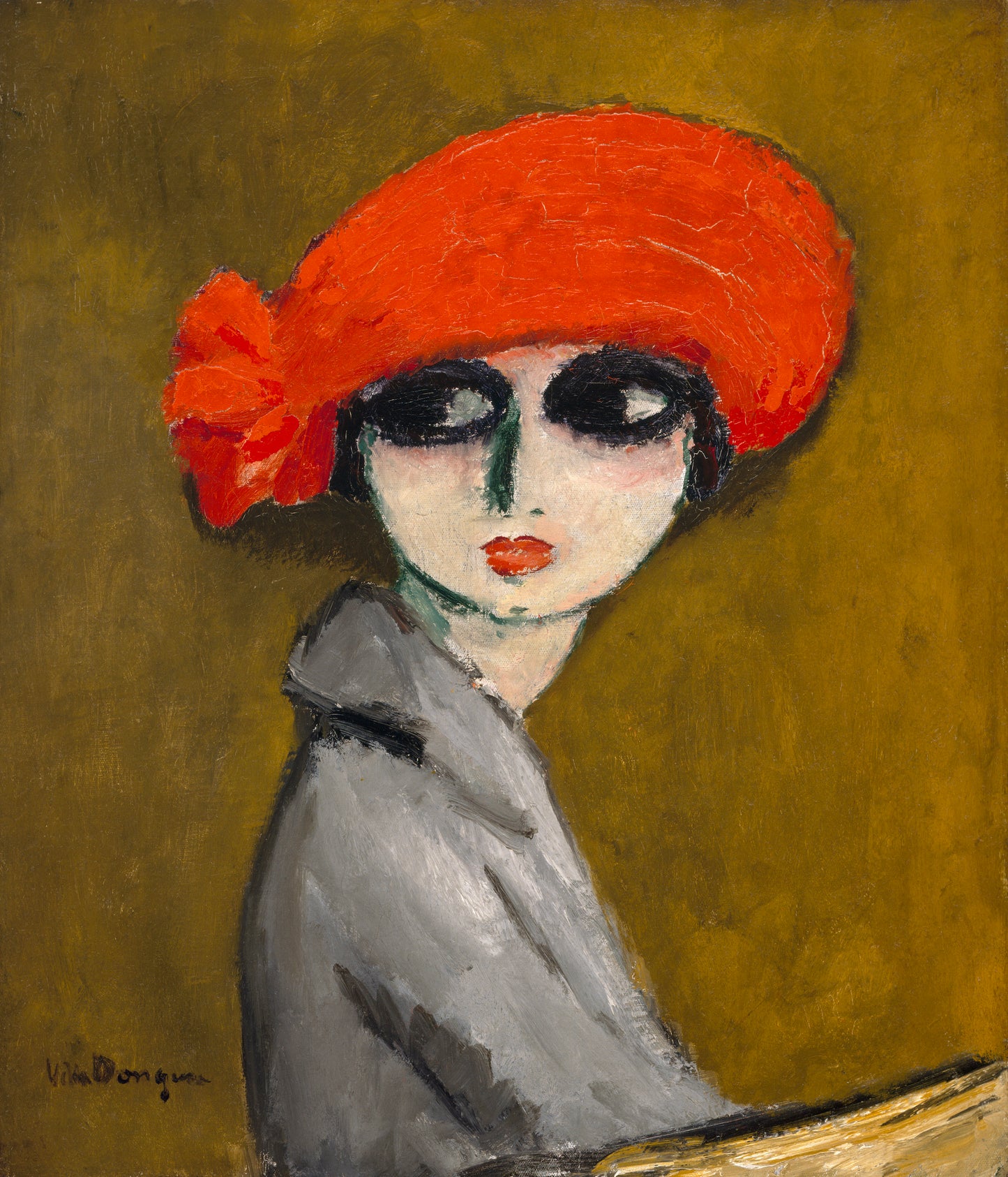 kees van dongen the corn poppy fine art museum print girl in red hat