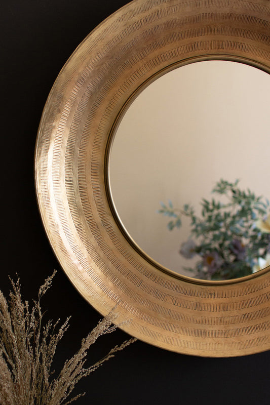Round Brass Mirror