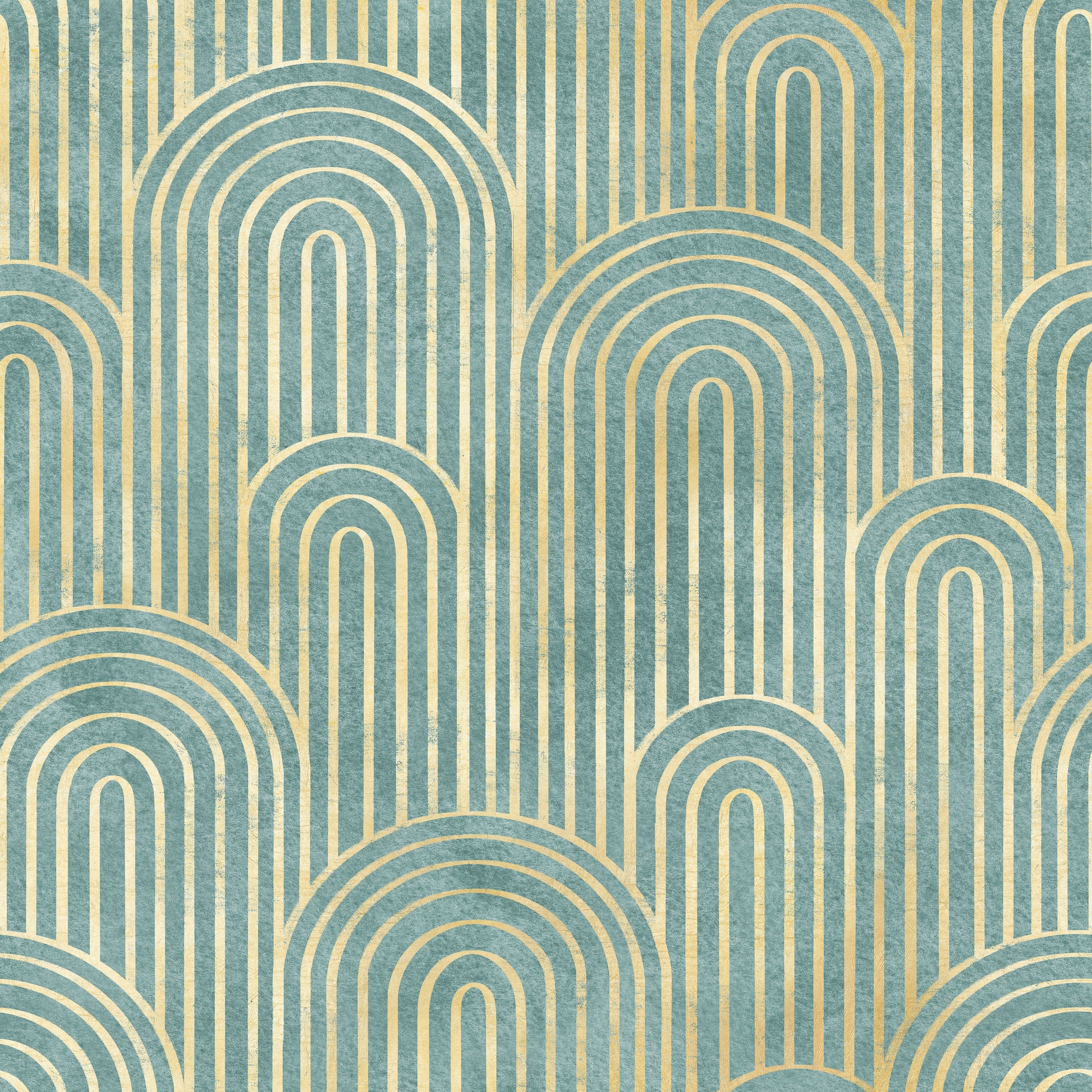 green art deco peel and stick fabric wallpaper