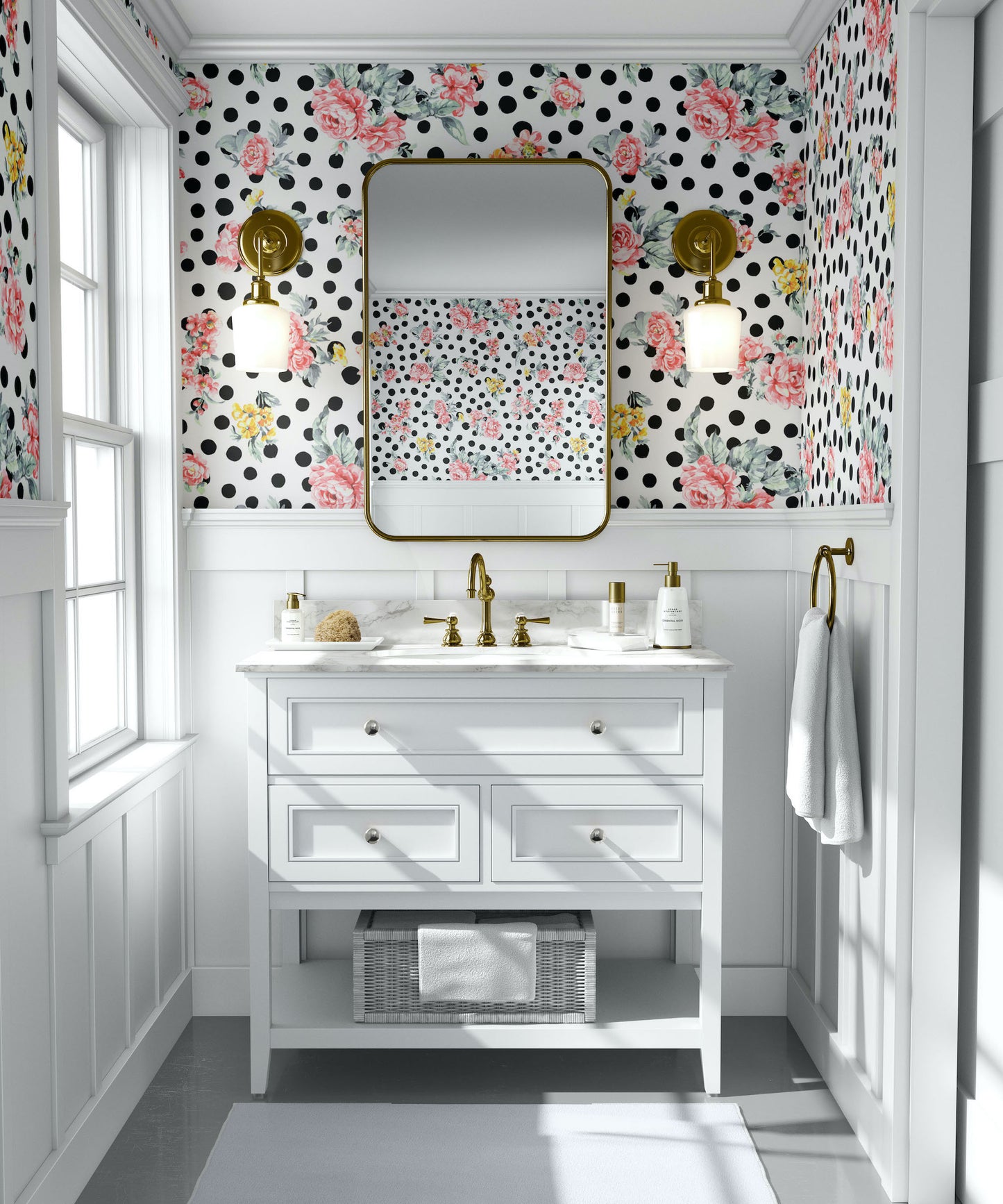 Fashion Fleur | Peel and Stick | Fabric Wallpaper