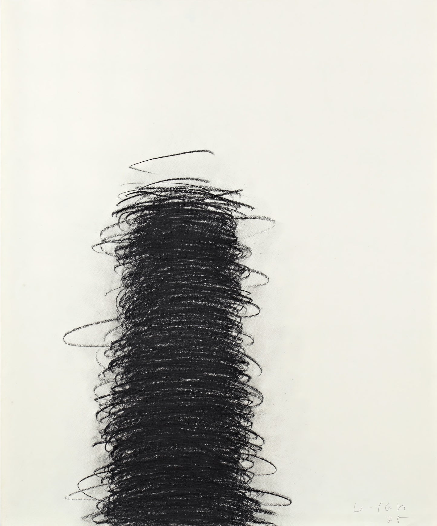 lee ufan black and white scribble fine art museum print