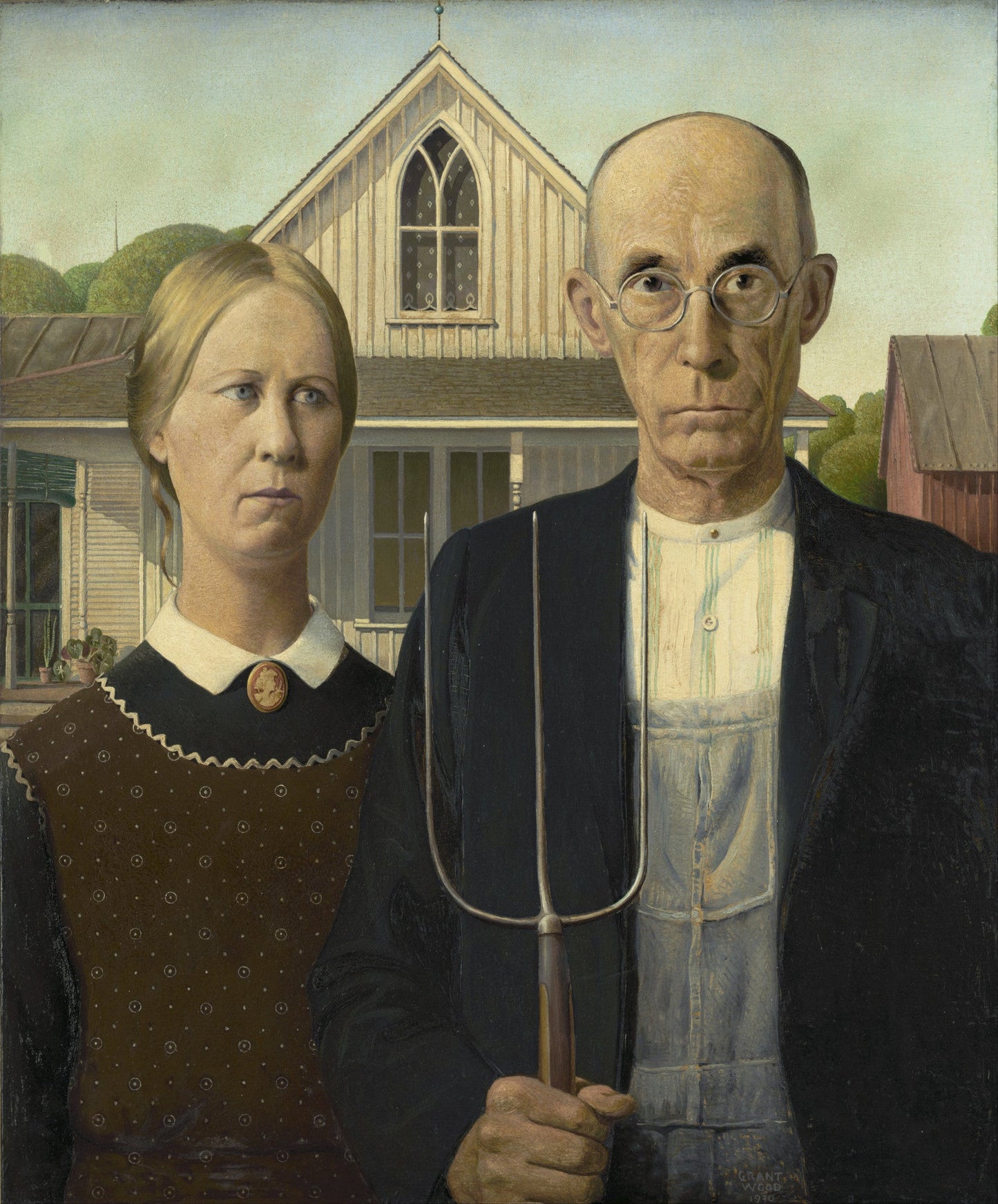 grant wood American gothic fine art museum print