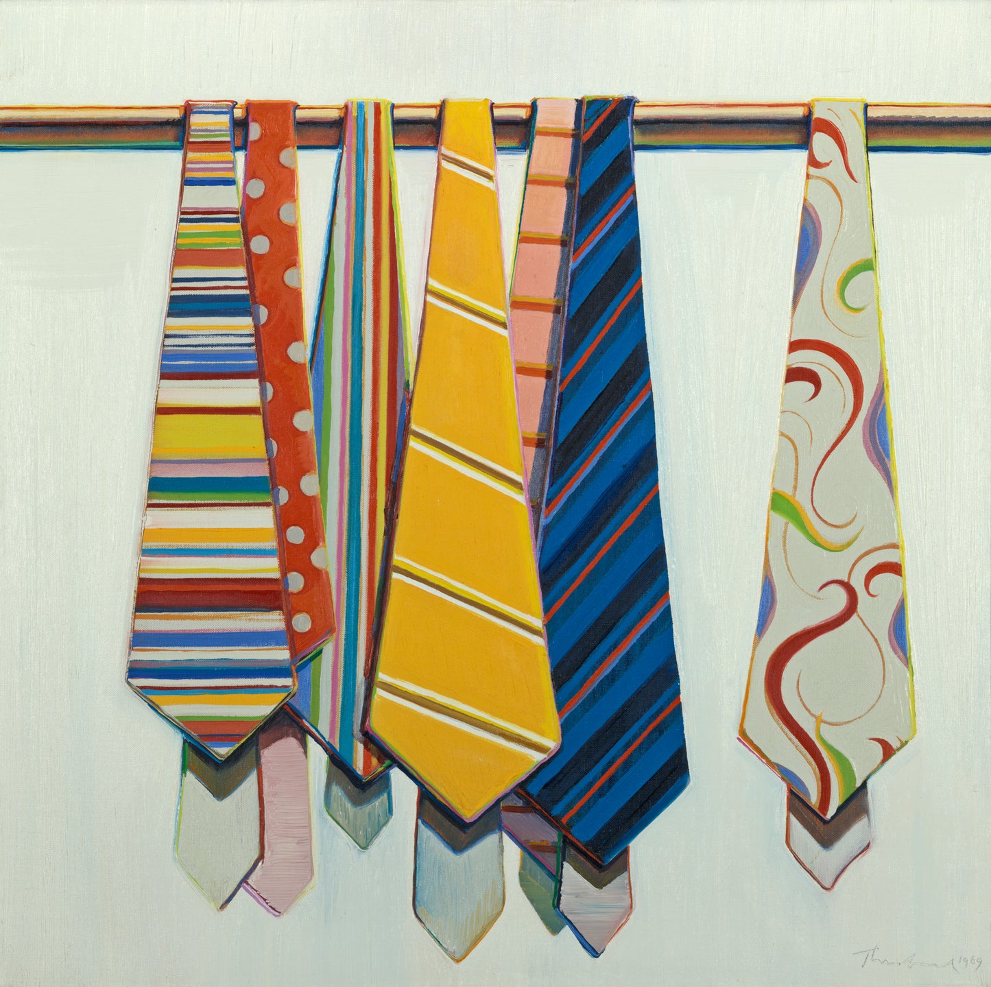 wayne thiebaud mens row of ties fine art museum print