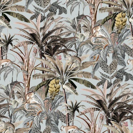 blue tropical rainforest jungle wallpaper removable peel and stick