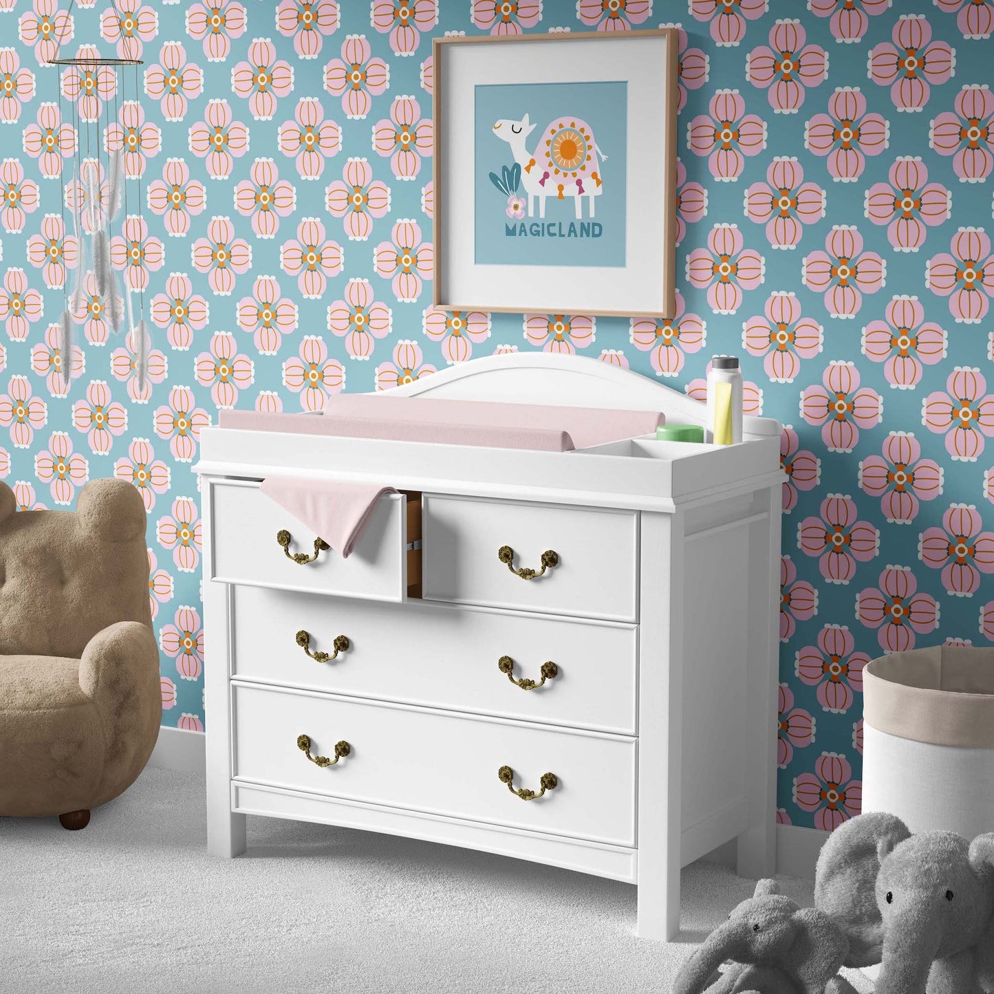 Blossom | Peel and Stick | Fabric Wallpaper