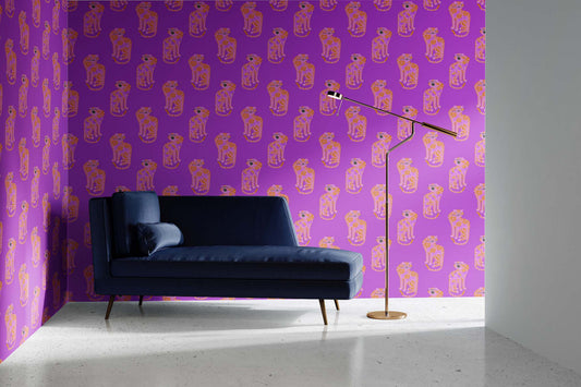Folk-Art Cat | Commercial Type II Wallpaper