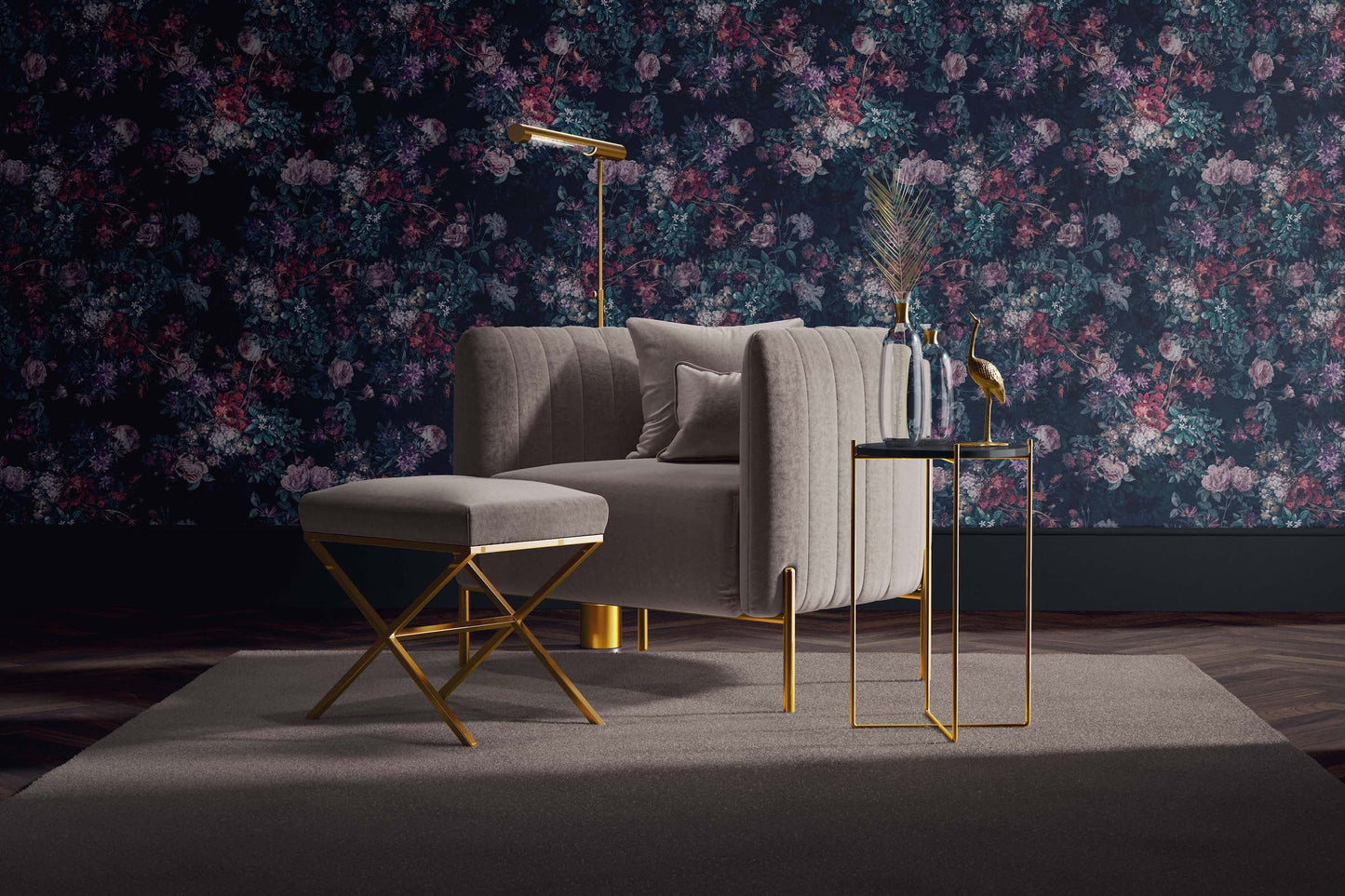 Dark Garden | Luxe Traditional Wallpaper