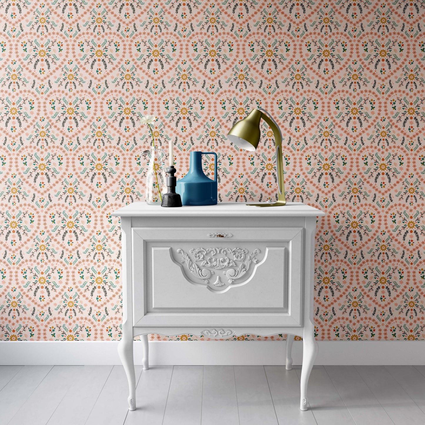 Vintage Hearts | Luxe Traditional Wallpaper