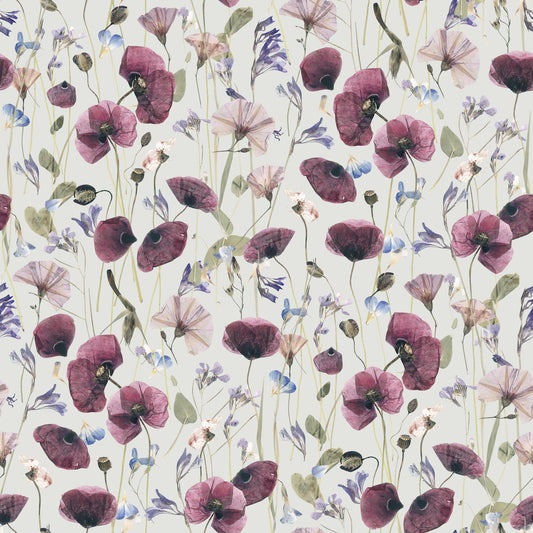 Summer Meadow | Peel and Stick | Fabric Wallpaper