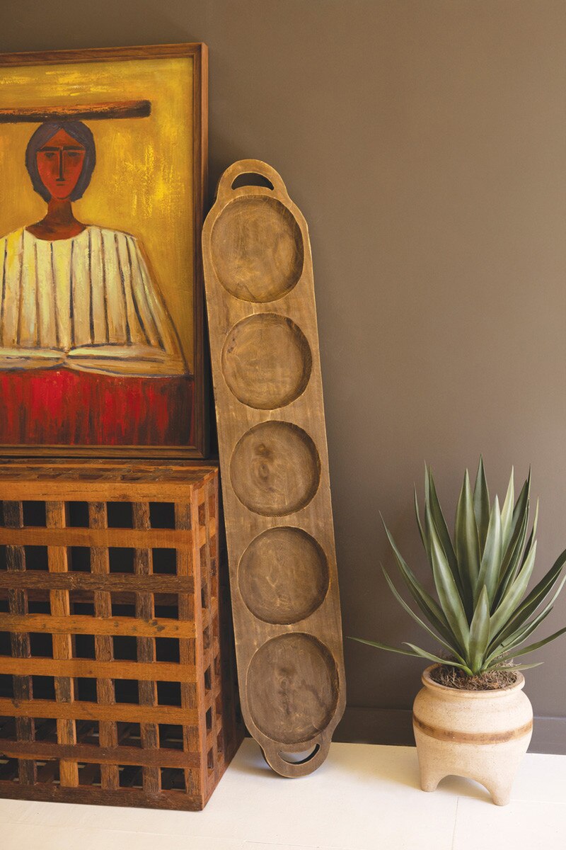 Long Oval Wood Serving Tray