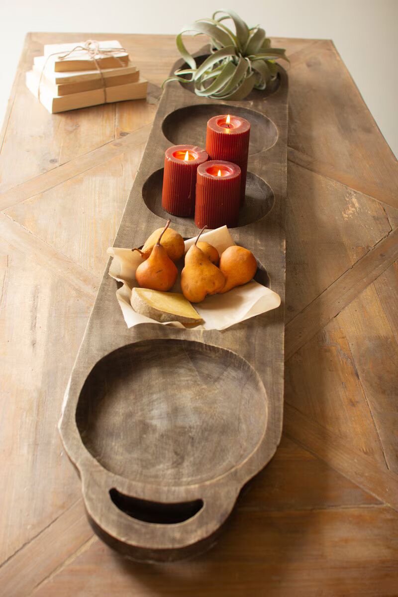 Long Oval Wood Serving Tray