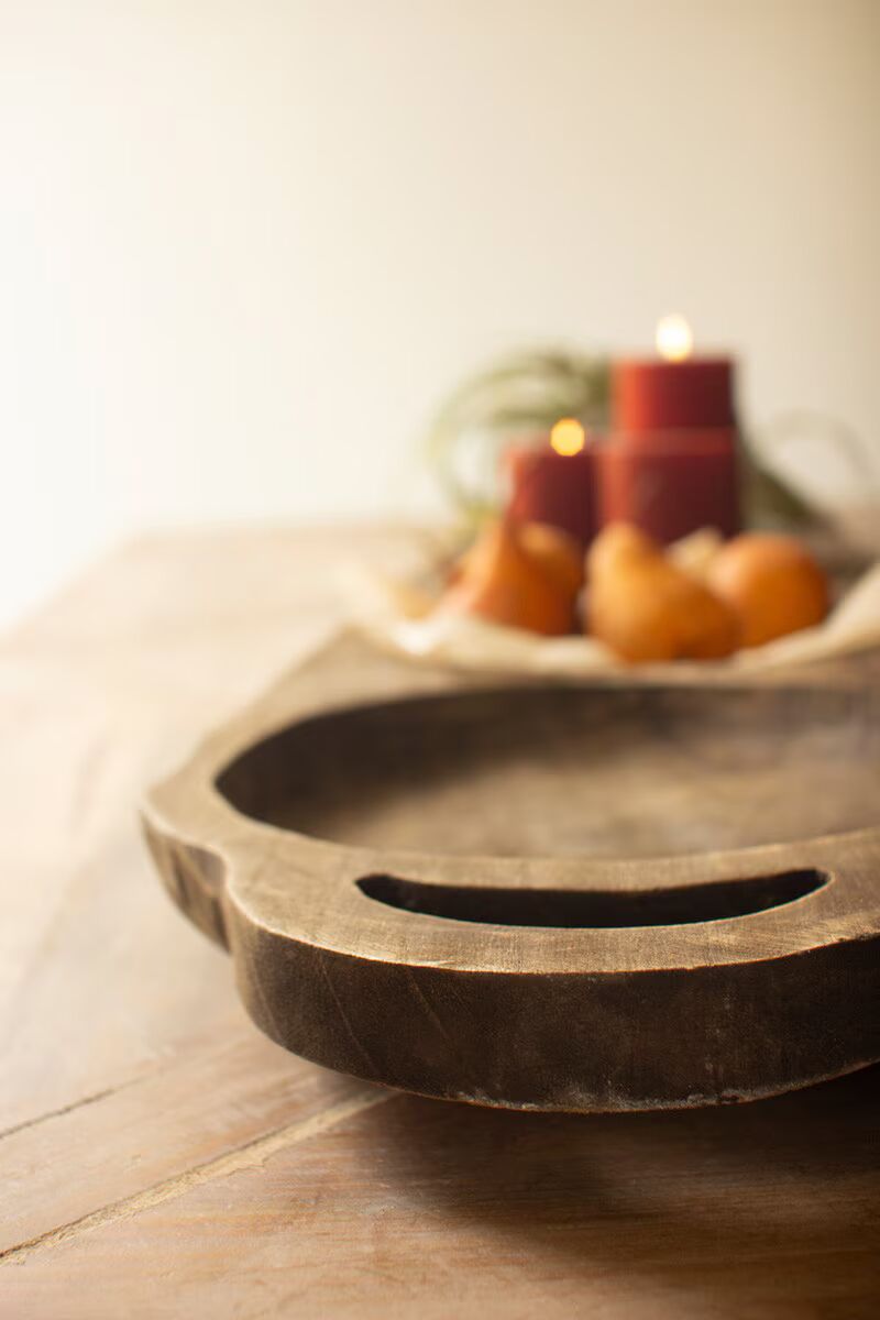 Long Oval Wood Serving Tray