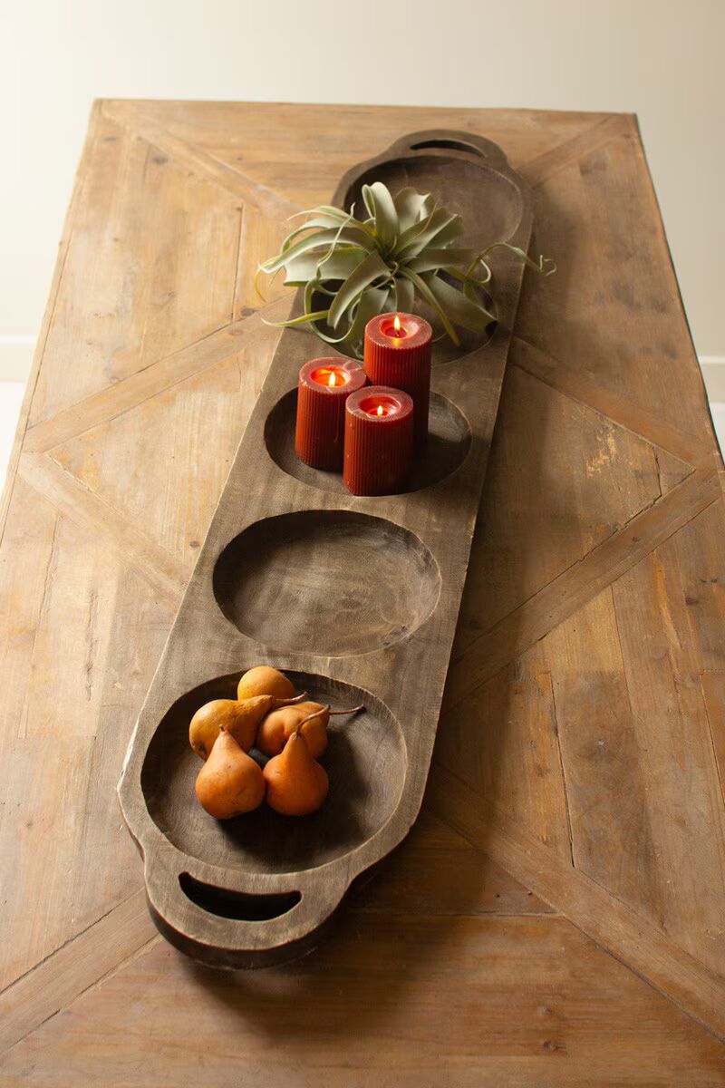 Long Oval Wood Serving Tray