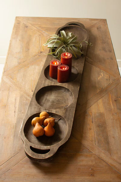 Long Oval Wood Serving Tray