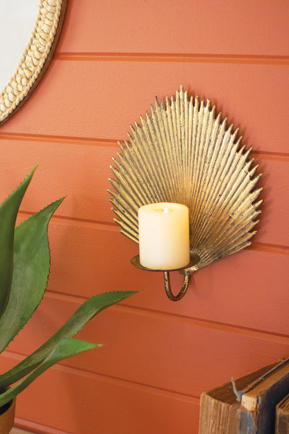 Palm Leaf Candle Sconce