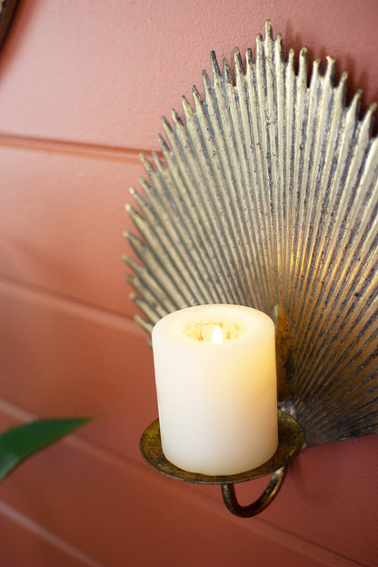 Palm Leaf Candle Sconce