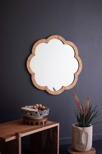 Woven Flower Mirror