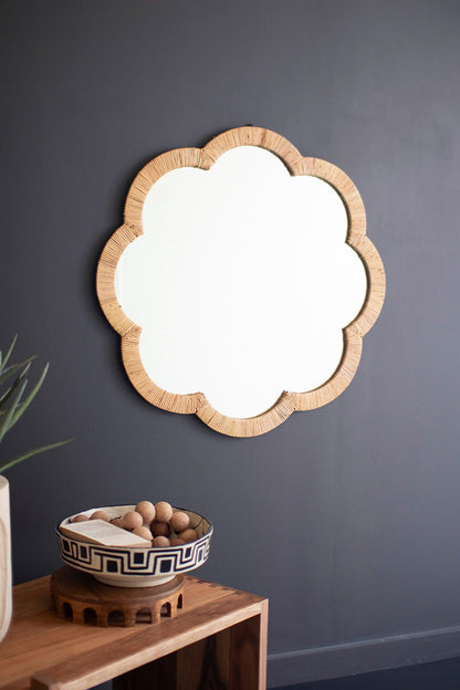 Woven Flower Mirror