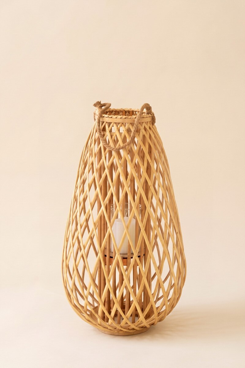 Natural Woven Lanterns, 3 Styles | Willow Lantern Collection