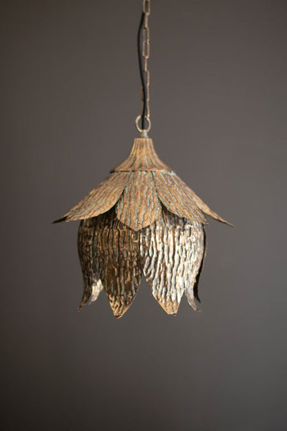 Antique Brass Tulip Light, 3 Options