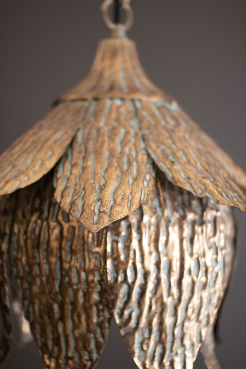 Antique Brass Tulip Light, 3 Options