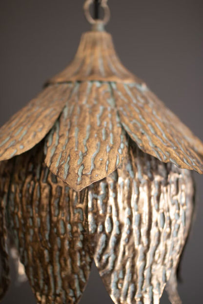 Antique Brass Tulip Light, 3 Options