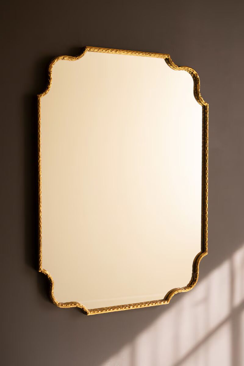 Antique Brass Framed Mirror