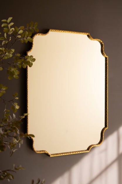 Antique Brass Framed Mirror