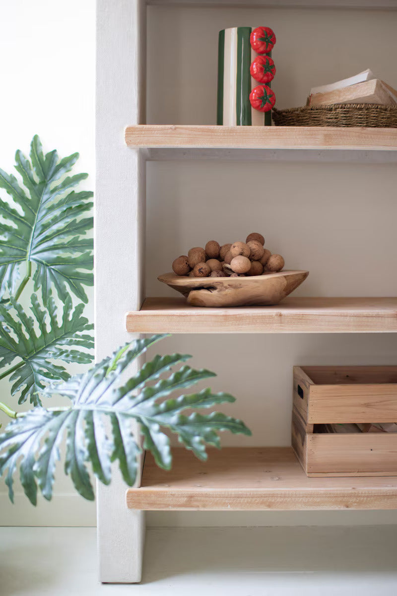 Arched Wood Shelving Unit | Natural Wood Display Shelf