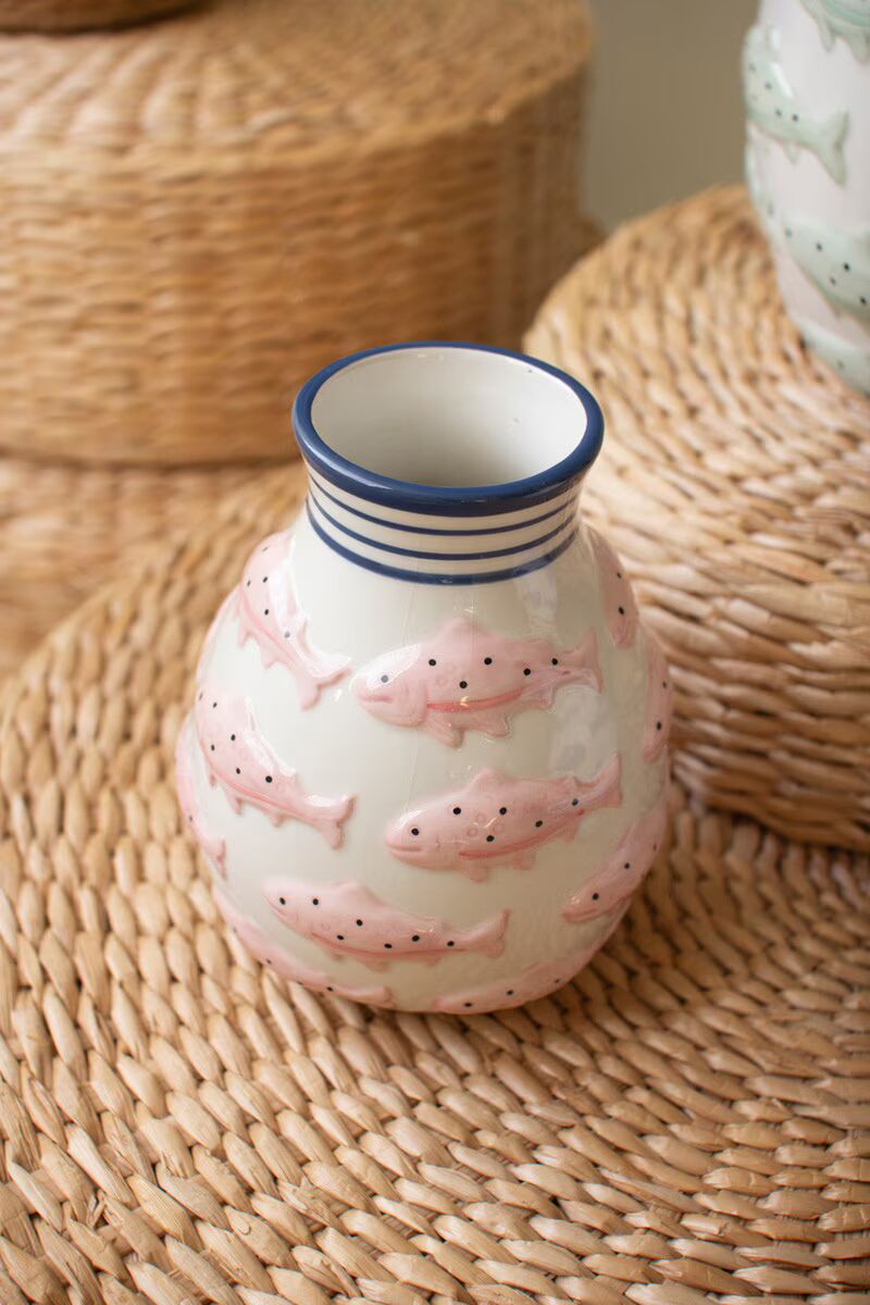 Ceramic Fish Vases, Set of 3