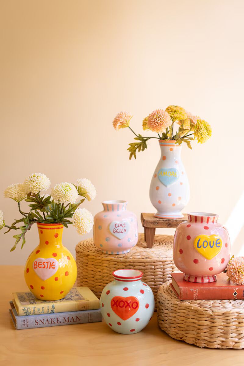 Heart-Shaped Bud Vase Set