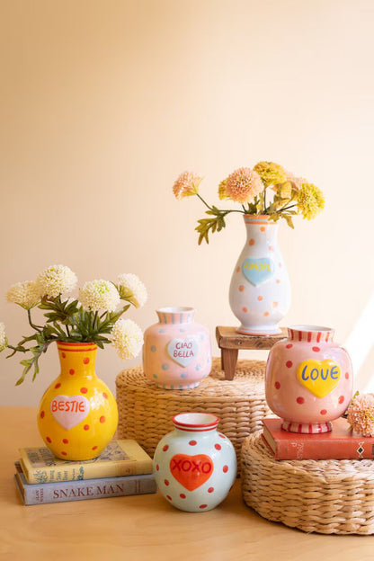 Heart-Shaped Bud Vase Set