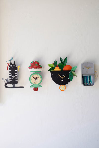 Hand-Painted Wall Clock, 4 Options