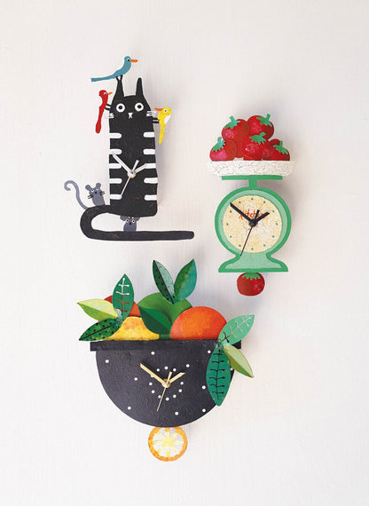 Hand-Painted Wall Clock, 4 Options