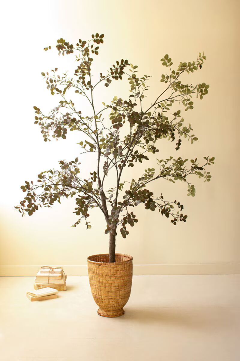 Artificial Crepe Myrtle Tree | 82" Faux Tree in Black Pot