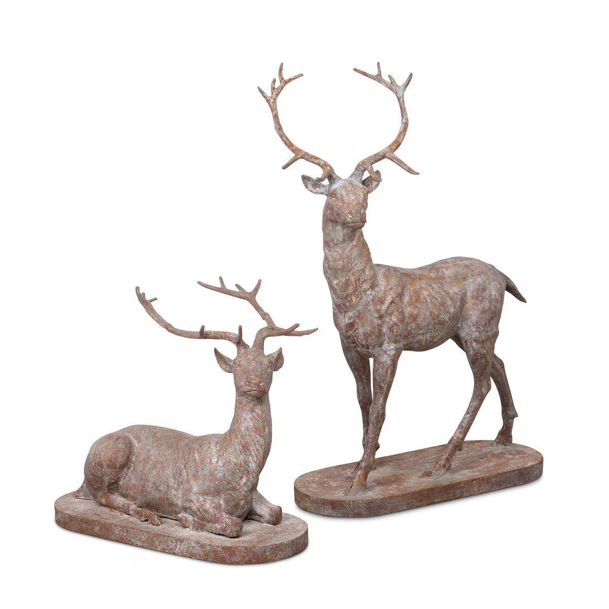 Cast Iron Estate Statue, Set of 2