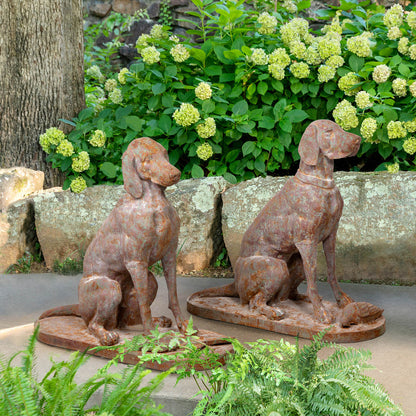 Cast Iron Estate Statue, Set of 2