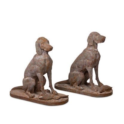 Cast Iron Estate Statue, Set of 2