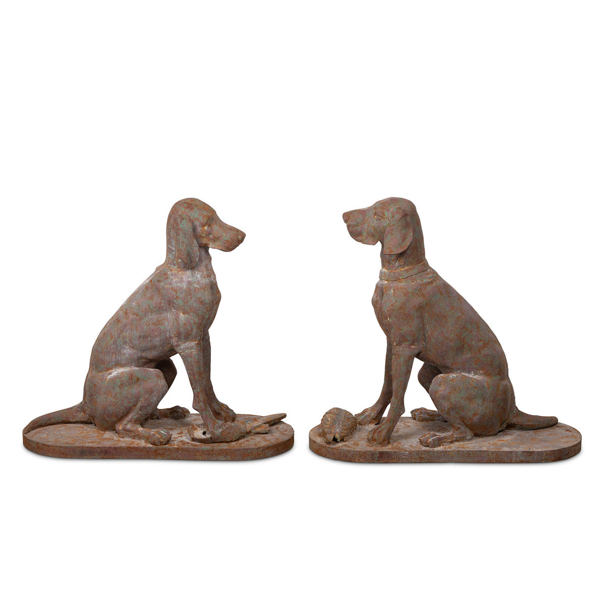 Cast Iron Estate Statue, Set of 2