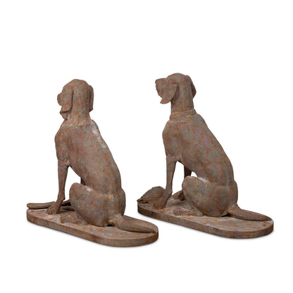 Cast Iron Estate Statue, Set of 2