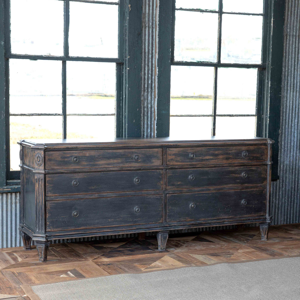 Painted Black Credenza